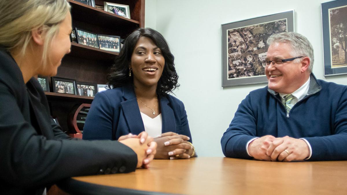 A meeting with health administrators at Mount Nittany